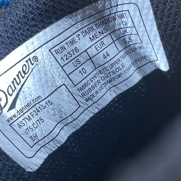 Danner Run Time 3” NMT Men’s Size US 10D / EU 44Dark Shadow Work Shoe - Picture 6 of 7